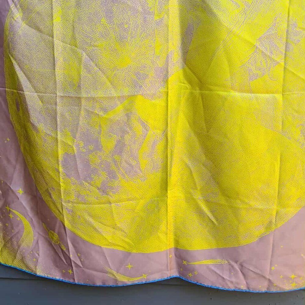Moon Horse Scarf Yellow/Pink Blue - Picture 3 of 11
